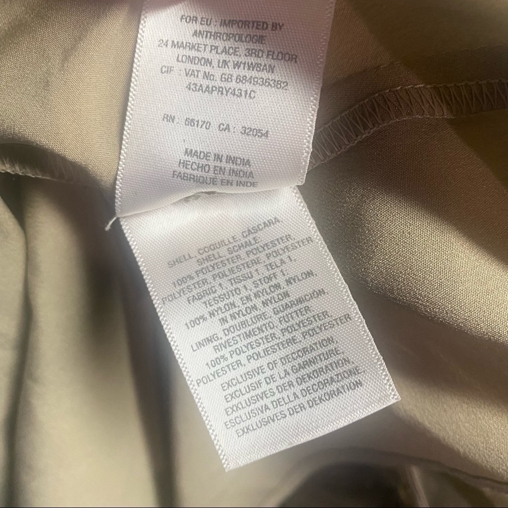 MOULINETTE Soeurs Anthropologie dress Taupe - Picture 10 of 12